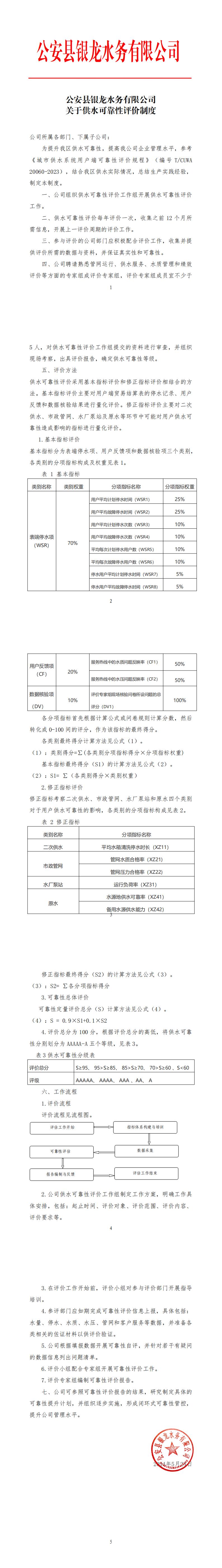 9.2公安縣銀龍水務有限公司關于供水可靠性評價制度_00.jpg
